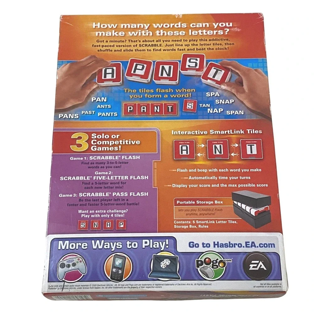 Electronic Scrabble Flash Game Family Homeschool Words Educational Fun Spelling‎